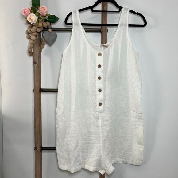 Faherty Pants - Faherty NWT Dream Cotton Gauze Jamesport Romper Size Large